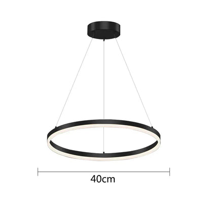 DecorBites™ Gold Ring Pendant Lights Circle Acrylic LED Ceiling Lamp