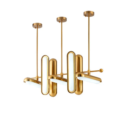 DecorBites™ Gold Iron Glass Chandelier for Dinning Room - Art Deco Lighting