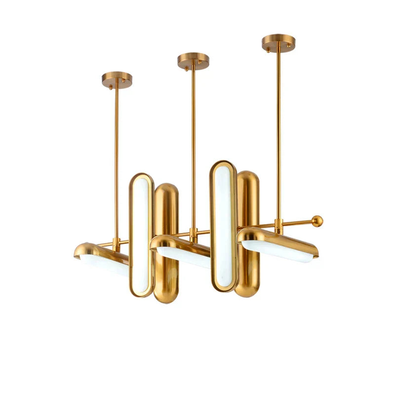 ™ Gold Iron Glass Chandelier for Dinning Room - Art Deco Lighting