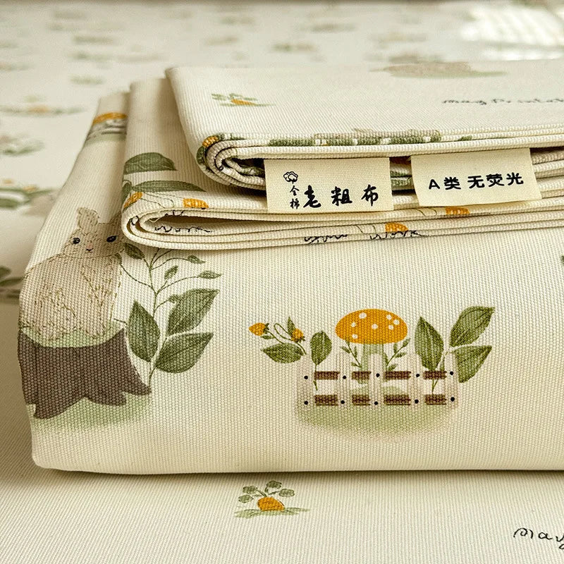 DecorBites™ Cooling Cotton Flower Print Bed Cover Matress Protector