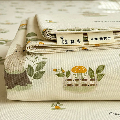 DecorBites™ Cooling Cotton Flower Print Bed Cover Matress Protector