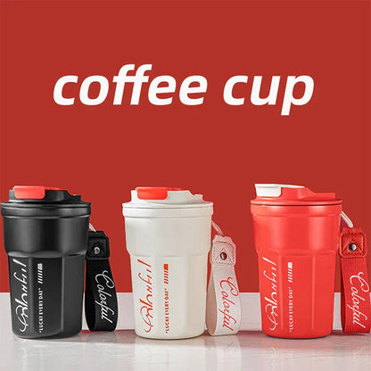 DecorBites™ 400ML Coffee Thermos Bottle Leak-Proof Portable Mug.