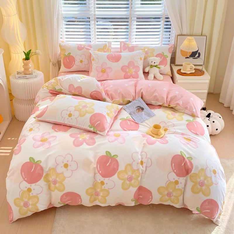 DecorBites™ Cotton Single Duvet Cover - Skin Friendly Quilt Cover for Single King Bed