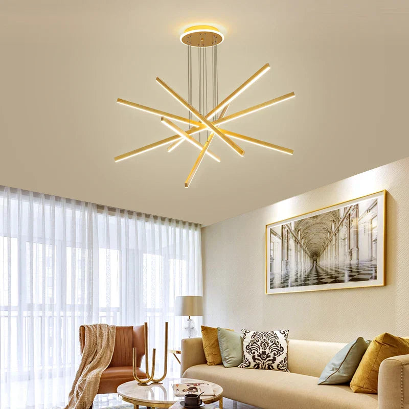 DecorBites™ Luminous Ceiling Plate Chandelier: Modern Aluminum LED Light for Living Room Dining Table