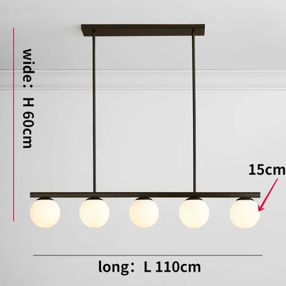 DecorBites™ Glass Ball Chandelier LED Hanging Lamp Modern Nordic Style Pendant Light