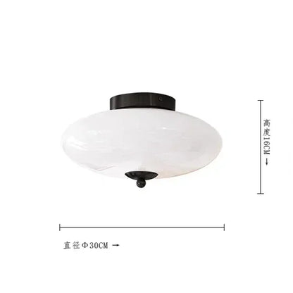 DecorBites™ Bauhaus Cream White Glass Ceiling Lamp LED Light