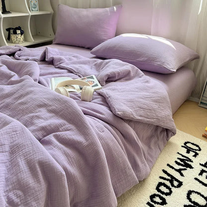 DecorBites™ Cooling Wrinkled Yarn Summer Blanket - Breathable & Thin Comforter