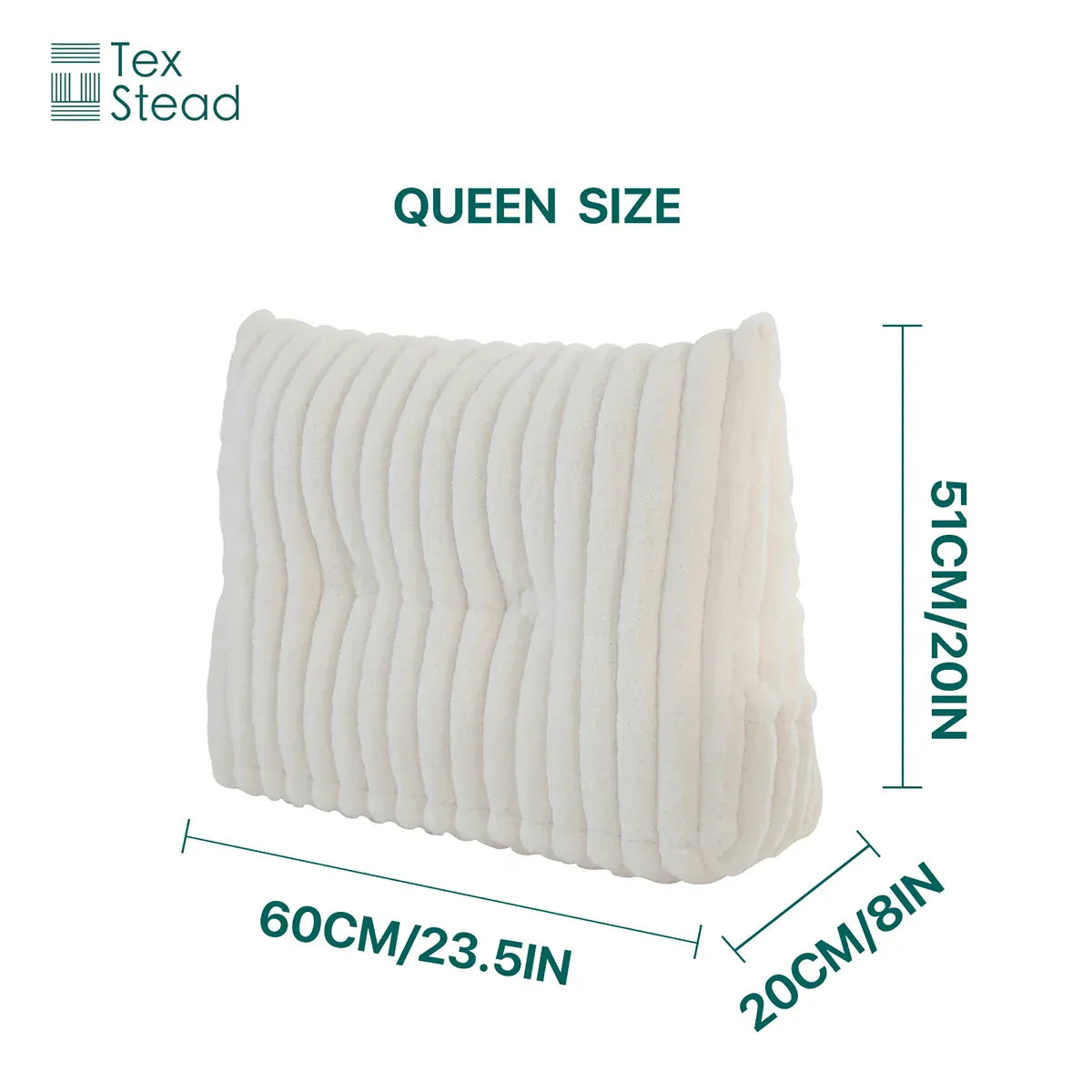 DecorBites™ Headboard Wedge Pillow - Triangular Bed Rest Support & Reading Bolster