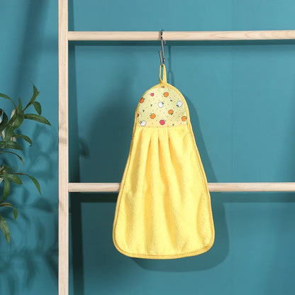 DecorBites™ Coral Velvet Hand Towel: Absorbent Cleaning Tool for Home Kitchen & Bathroom