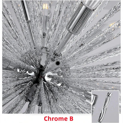 DecorBites™ Geometric Ball Chandelier: Modern LED Lighting for Living Room and Dining Room