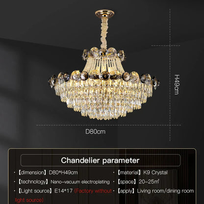 DecorBites™ Crystal Chandelier: Modern Nordic Luxury for Living Room, Dining Room, Bedroom