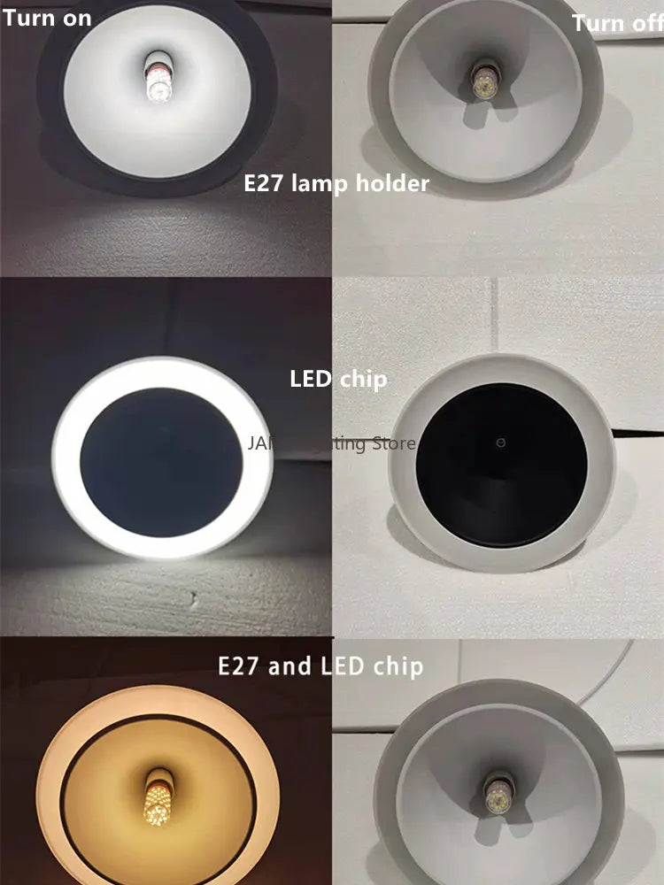 DecorBites™ Cone Shape Ceiling Pendant: Three Lighting Methods, Hanging Led Light