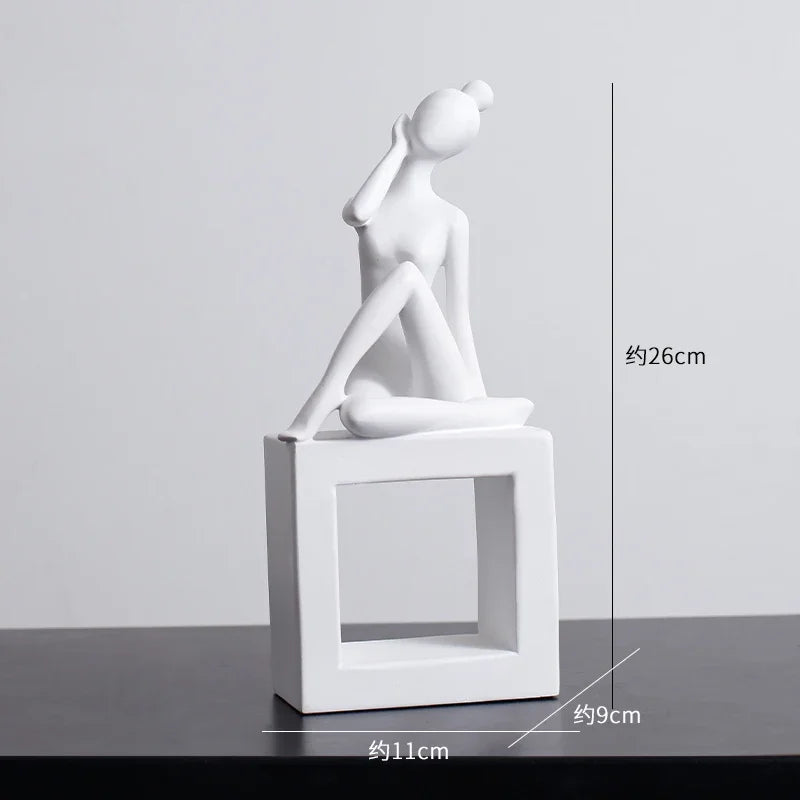 Abstract Figures Sculpture Modern Minimalism Decor Room Crafts DecorBites™ Aesthetics