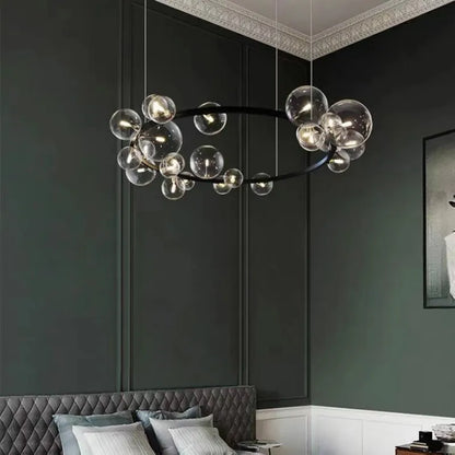 DecorBites™ Glass Ball G9 LED Chandelier: Modern Minimalist Nordic Design