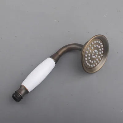 DecorBites™ Antique Gold Handheld Shower Head with Holder and Plumbing Hose