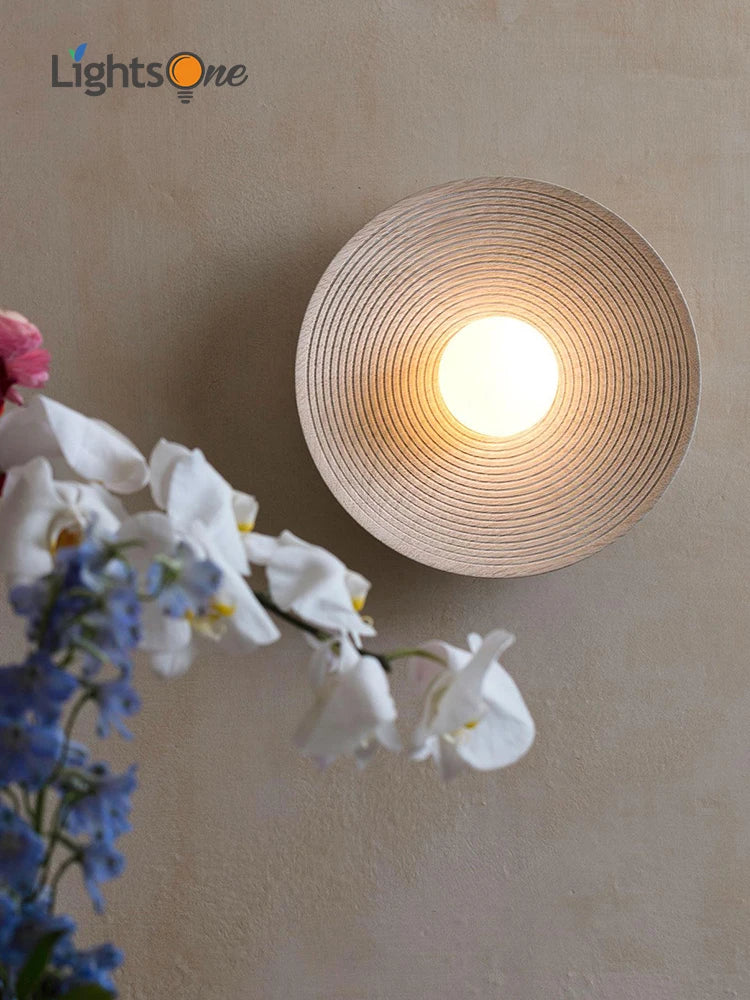 ™ Japanese Wall Lamp Retro Bedroom Bedside Light Wabi Sabi Art Decor