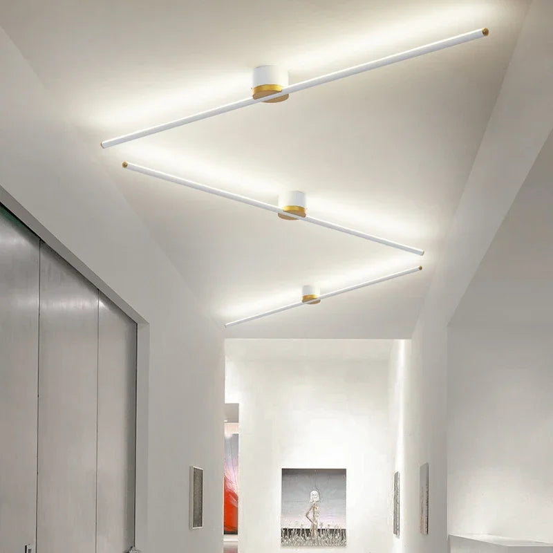 DecorBites™ LED Strip Ceiling Light: Sleek Modern Design for Home Lighting Ambiance