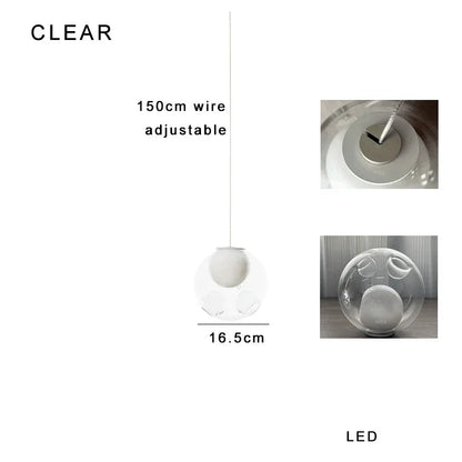 DecorBites™ Colorful Balls Chandelier: Modern Dimmable Rectangle Dining Room & Bedside Hanging Lamp