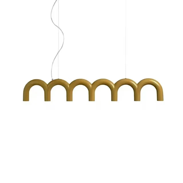 DecorBites™ Blue Metal Arch Chandelier Pendant Light - Modern Design for Home Décor