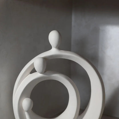 DecorBites™ Abstract Family Sculpture Set Geometric Home Decoration Ornaments