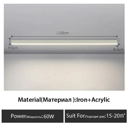 DecorBites™ Black Linear LED Ceiling Lamp for Living Room, Aisle, Dining Room