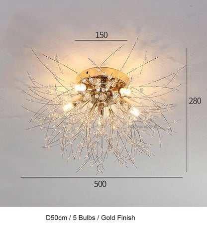 DecorBites™ Dandelion Chandelier LED Pendant Lamp for Dining Room Bedroom Shops