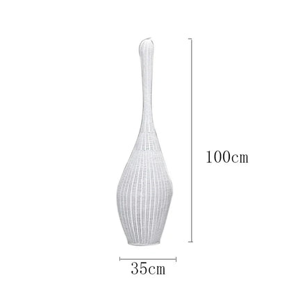 DecorBites™ Bamboo Floor Lamp: Unique Rattan Light for Living Room, Bedroom, Teahouse Decor