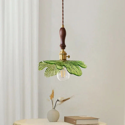 DecorBites™ Copper Wood Glass LED Pendant Lamp - French Minimalist Design for Home Decor