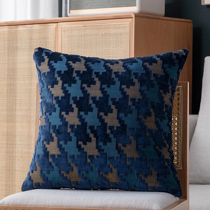 DecorBites™ Houndstooth Luxury Pillow Cover 45x45cm - High-end Decorative Sofa Cushion Case