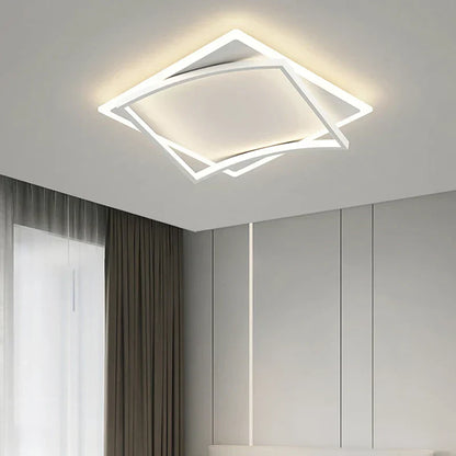 DecorBites™ Geometric Square LED Ceiling Light with Remote Control for Study Living Room Bedroom