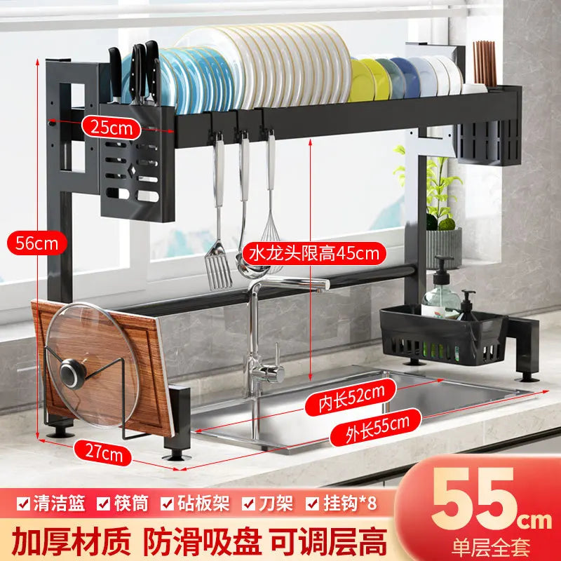 ™ Kitchen Sink Dish Drying Rack Cutlery Organizer Shelf Counter Storage