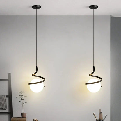 DecorBites™ LED Spiral Pendant Lights Chandelier for Living Room Bedroom Lighting