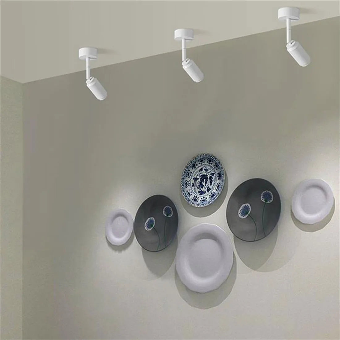 DecorBites™ Adjustable Beam LED Ceiling Lamp with Multi-Angle Track Lighting