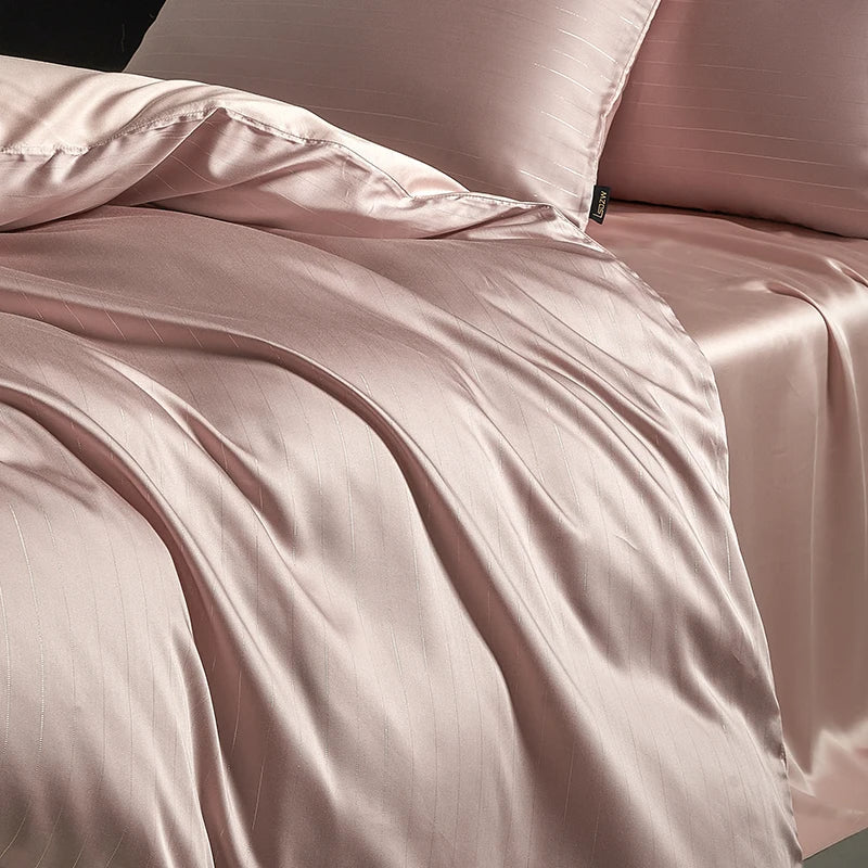 DecorBites™ Eucalyptus Fiber Dark Gray Bedding Set: Soft, Silky Duvet Cover, Bed Sheet, Pillowcases