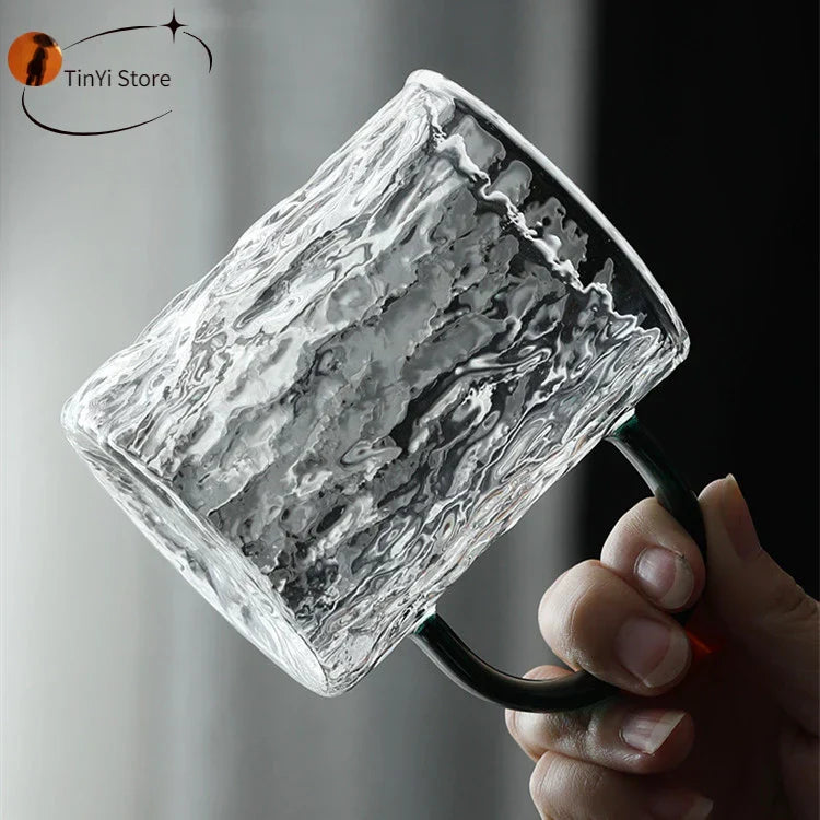 ™ Japanese Heat-Resistant Glass Handle Water Coffee Milk Juice Wine Cups