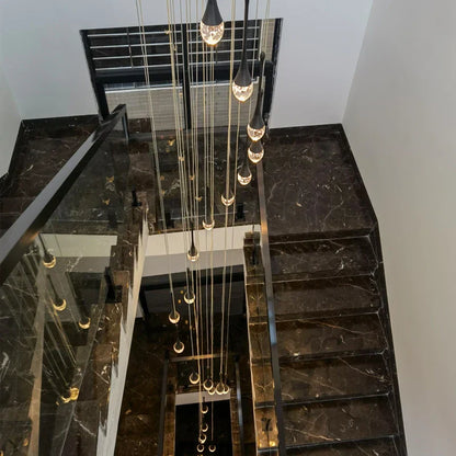 DecorBites™ Crystal Bubble Chandelier: Modern Luxury Lighting for Home, Dining, Bedroom & Stairwell
