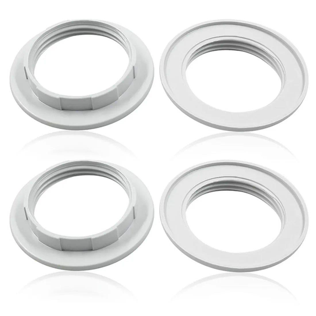 DecorBites™ Black White E27 Light Socket Ring 40mm Collar Rings for Glass Shade