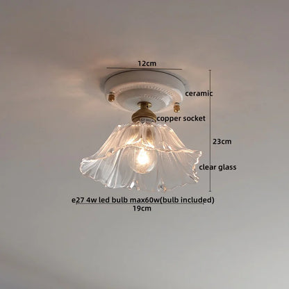 DecorBites™ Ceramic LED Ceiling Light Creamy White Nordic Indoor Lighting Fixture