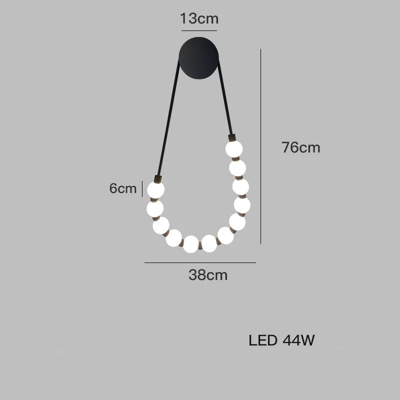 DecorBites™ LED Fancy Necklace Wall Lamp for Bedside & Living Room