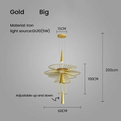 DecorBites™ LED Iron Pendant Chandelier for Dining Room, Nordic Design Ceiling Light
