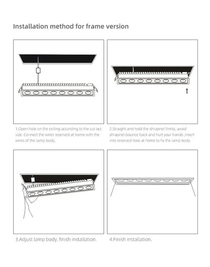 DecorBites™ 15W/24W LED Grille Downlight: Anti-glare Embedded Spot Light for Office Home Shop Decor
