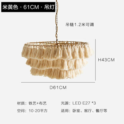 DecorBites™ Bohemian Chandelier Tassel Light Chain Pendant LED Suspension Light
