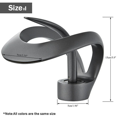 DecorBites™ Black Basin Faucet Grey Waterfall Mixer Tap Hot Cold Modern Brass Deck Mount