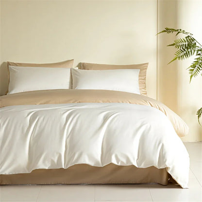 DecorBites™ Egyptian Cotton Bedding Set: Sheet, Pillowcase, Blanket Cover in Queen King Size