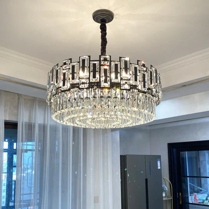 DecorBites™ Crystal Chandelier: Modern Elegant Lighting for Living Room, Bedroom, Kitchen