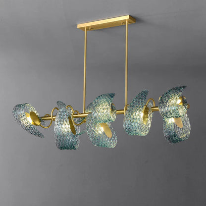 DecorBites™ Blue Queen Crystal Glass LED Ceiling Chandelier - Elegant Lighting Fixture for Living Room