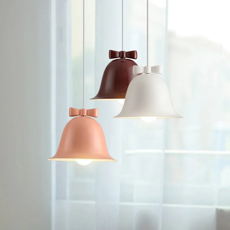DecorBites™ Bowknot Bell LED Chandelier: Modern Nordic Restaurant Cafe Indoor Lighting Fixture