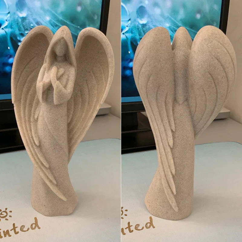 DecorBites™ Angel Wing Girl Resin Statue for Home Decor