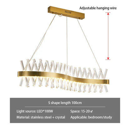 DecorBites™ Contemporary LED Crystal Chandelier for Hotel, Wedding, and Living Room