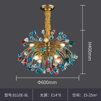 DecorBites™ Crystal Chandelier LED Lighting Fixture for Dining Room & Kitchen Island